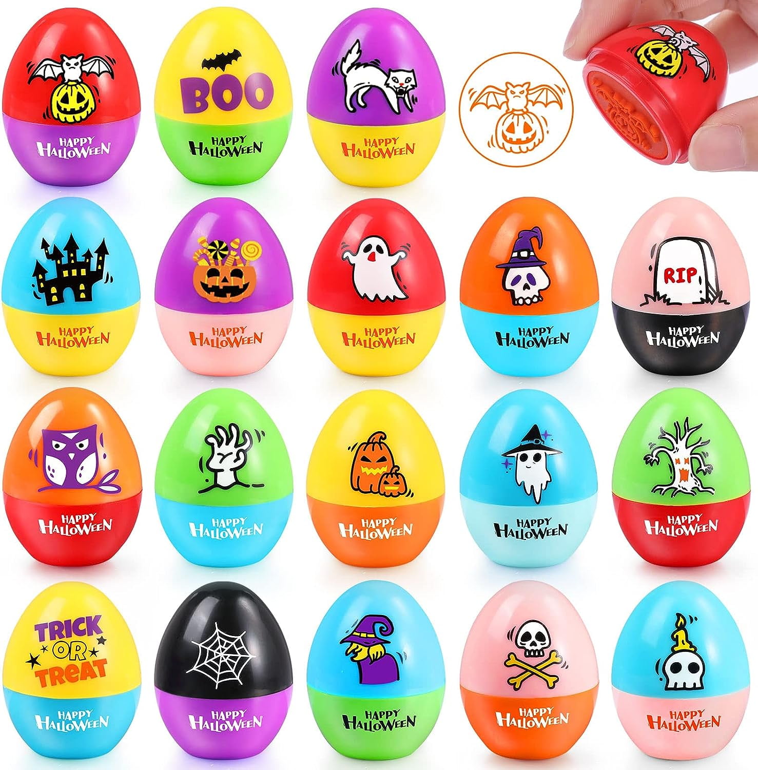 WPNSXin 18 Children'S Halloween Stamp Party NonCandy Snacks From Inks