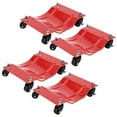 WPOND Car Wheel Dolly Set, 4 PCS 6000 Lbs Steel Tire Dolly，Heavy Duty
