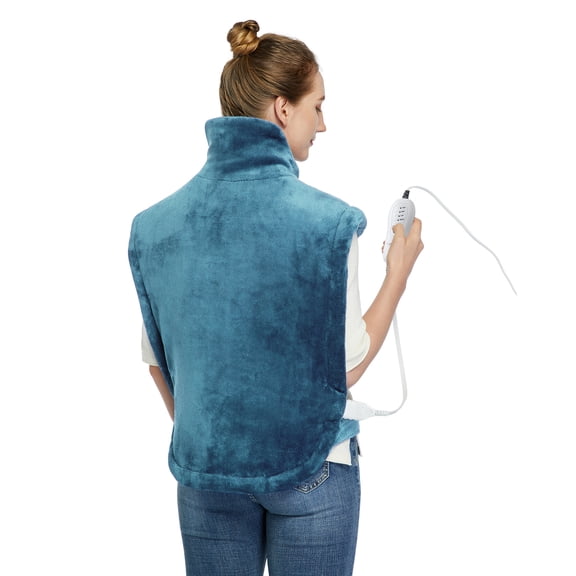COZONY Weighted Electric Heating Pad, Electric Fast Heating Pad for Full Body Back Neck Shoulders Pain Relief, 4 Heat Settings, 2 Auto-Off Timer Settings, UL Certified, 22"x33", Green