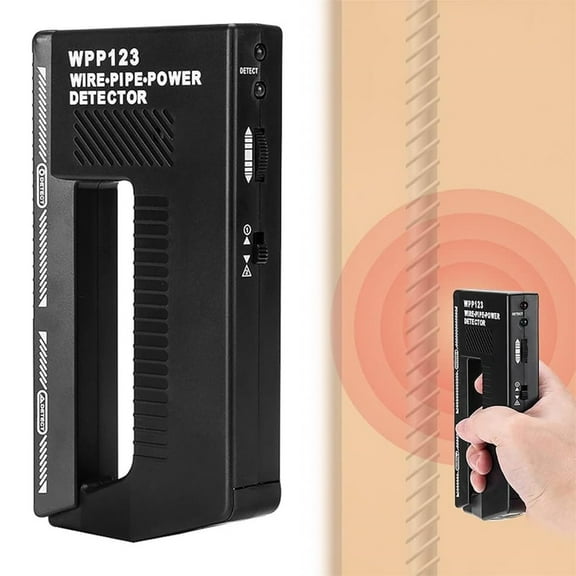 WPP123 Handheld Metal , 2025 New Wire Pipe Power - Wall Wire Pipe Power Audible Alarm Scanner Tool Power Tool Accessories,Black