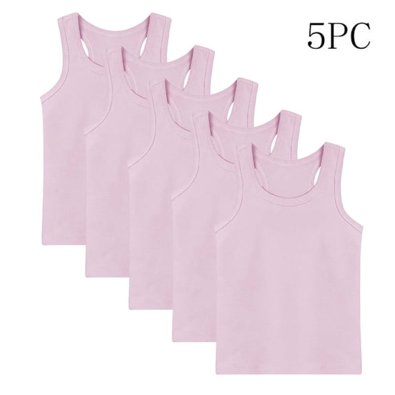 WPPGONE 5 Pack Kids Multipack Tank Tops Sleeveless Athletic Undershirts Classic Solid Soft Cotton Breathable Active Summer Gym Tees Daily Play Wear Shirts And Clothes