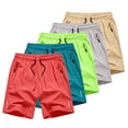 thumbnail image 1 of WPPGONE Basketball Shorts Boys Quick Dry Elastic Waisted Drawstring Lightweight Straight Leg Breathable Teens Bottoms 5-Pack Athletic Sports Active Shorts with Zipper Pockets, 1 of 7