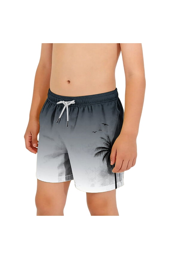 Boys Swim Trunks Quick-Dry Board Shorts Sea Turtle Print Lightweight Breathable Bathing Suit with Drawstring Waist Little Kids Summer Beach Swimwear Surf Shorts