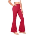 thumbnail image 1 of WPPGONE Girls Bell Bottom Pants Toddler Little Kids Elastic Waist Flared Leggings Solid Color Yoga Dance Trousers Breathable Soft Fabric Fashion Flare Bottoms for Daily Wear, 1 of 9