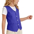thumbnail image 1 of WPPGONE Girls Dressy Button Down Vest Sleeveless Formal Waistcoat Tops Solid Classic Tailored Fit School Uniform Party Event Wear Outerwear Apparel Clothes, 1 of 8