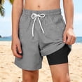 thumbnail image 1 of WPPGONE Little Boys Swim Trunks Toddler Board Shorts 2-in-1 Quick-Dry Beachwear with Compression Liner Elastic Drawstring Waist Splatter Pattern Summer Swimming Shorts Swimsuit, 1 of 9
