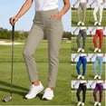 thumbnail image 1 of WPPGONE Golf Pants for Women Elastic Waisted Slim Fit Comfortable Straight Leg Bottoms Athletic Outdoor Trousers with Pockets,L, 1 of 6