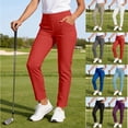 thumbnail image 1 of WPPGONE Golf Pants for Women Elastic Waisted Slim Fit Comfortable Straight Leg Bottoms Athletic Outdoor Trousers with Pockets,XXXL, 1 of 6