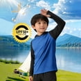 thumbnail image 1 of WPPGONE Toddler Boys Sun Hoodie Long Sleeve Thumbhole Rash Guard UV Protection Shirt Quick Dry Breathable Active Performance Top Fishing Hiking Beach Apparel Clothes, 1 of 7