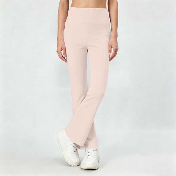 WPPGONE Tween Girls Flared Yoga Pants Wide Elastic Waistband Bell Bottom Leggings Soft Stretchy Athletic Activewear for Gymnastics Dance Casual Everyday Workout