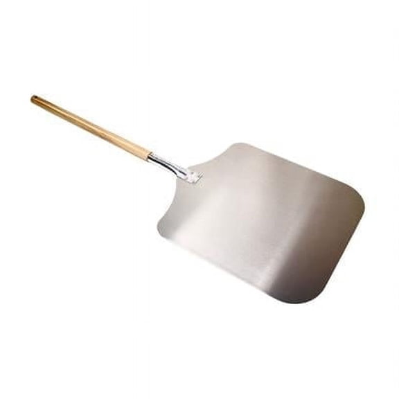 WPPO 16 x 18 x 40 in. Aluminum Pizza Peel with Wooden Handle