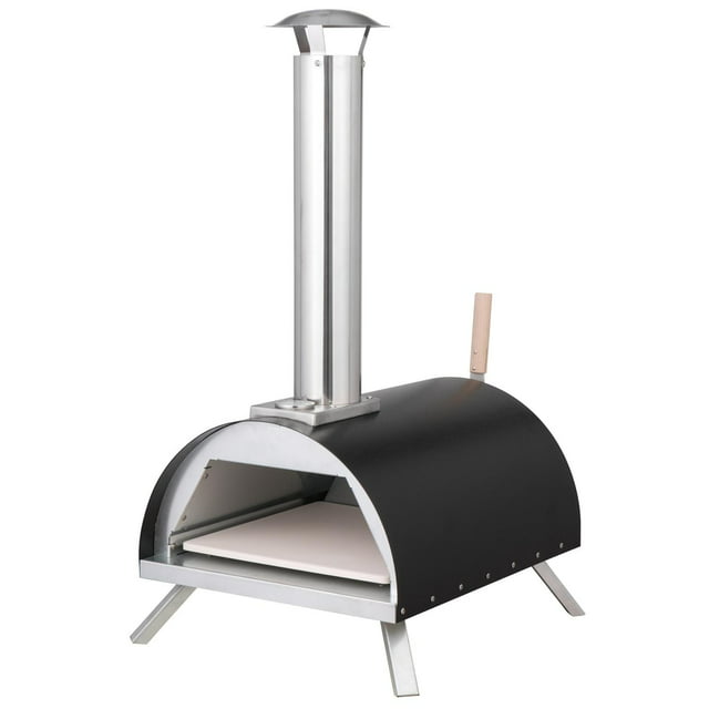WPPO WKE-01-BLK Le Peppe Portable Wood Fired Pizza Oven, Black