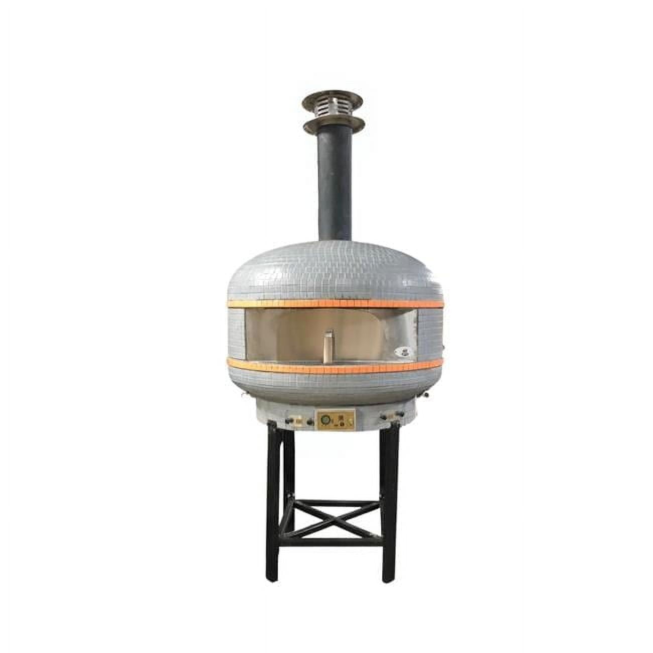 WPPO WKPM-D100 40 in. Lava Digital Controlled Wood Fired Oven with Black Stand