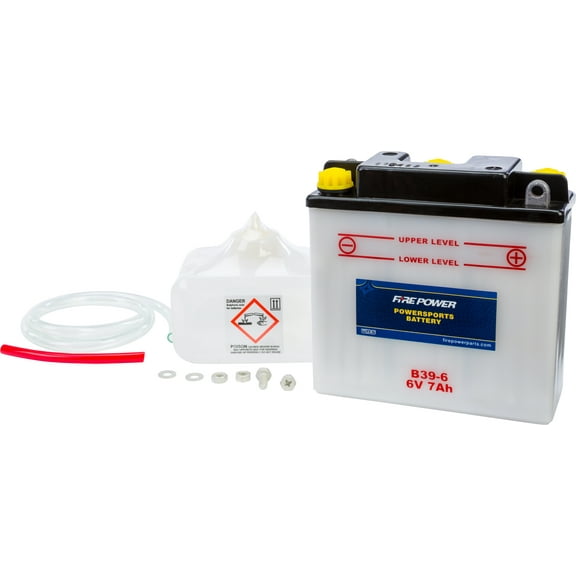 WPS - Western Power Sports B39-6; Battery W / Acid Pack B39-6