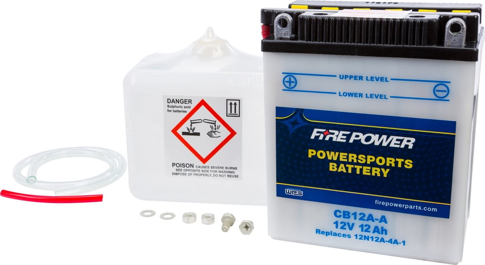 FIRE POWER WPS - Western Power Sports CB12A-A; 12V Heavy Duty Battery W / Acid Cb12A-A