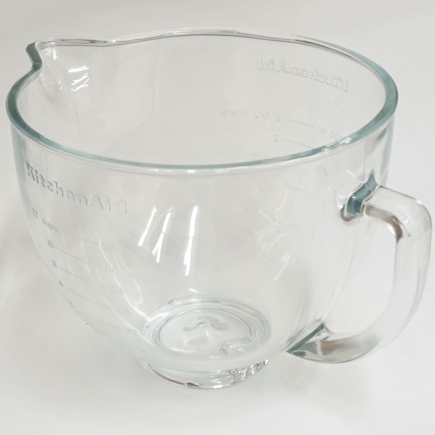 WPW10154769, 5 QT Glass Mixer Bowl fits Whirlpool KitchenAid Stand