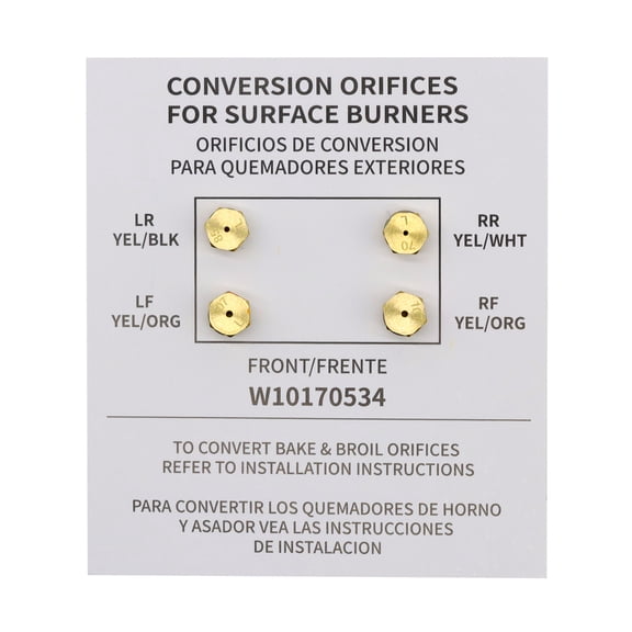 WPW10170534 LP Conversion Kit for Whirlpool Cooktop, Replaces W10170534