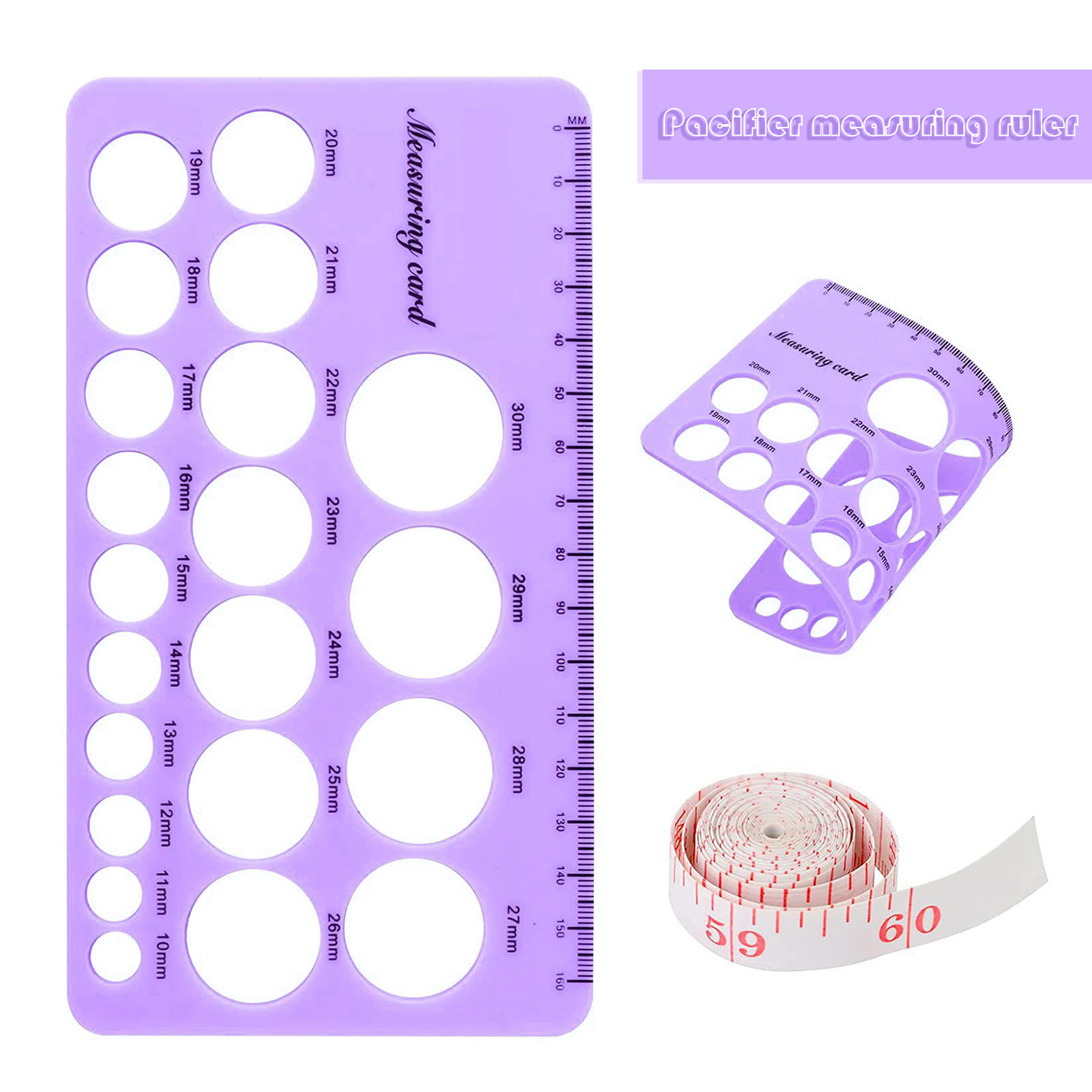 WPWXin Nipple Rulers for Flange Sizing Measurement Tool Silicone & Soft Flange Size Measure for