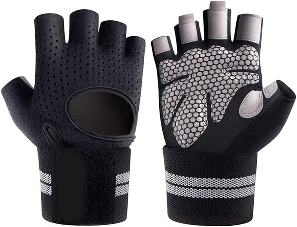 WQBLQH Weight Lifting Gloves with Wrist Wrap Support for Men & Women