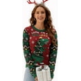 thumbnail image 1 of WQD Christmas Sweaters for Women Cute Fuzzy Funny Wintertime and Holiday Parties Knitted Pullover Sweater for Holiday Party New Year, 1 of 7