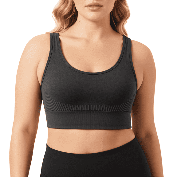 WQD Sports Bras for Women High Support Wirefree Padded Workout Bras Comfortable Athletic Yoga Bra Tops for Running Training Fitness Gym