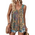 thumbnail image 1 of WQD Tank Tops for Women Spring Fashion Sleeveless V Neck Lace Tops Flower Flowy Summer Outfits Beach Vacation Clothes, 1 of 6
