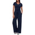 thumbnail image 1 of WQD Womens 2 Piece Set Outfits Lounge Sets Ruched Short Sleeve Tops High Waisted Wide Leg Pants Tracksuit Sets, 1 of 11
