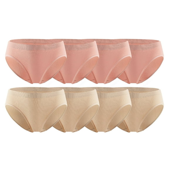 WQD Womens Plus Size Seamless Brief Underwear 8 Pack No Show Stretch Panties Soft Breathable for All-Day Wear