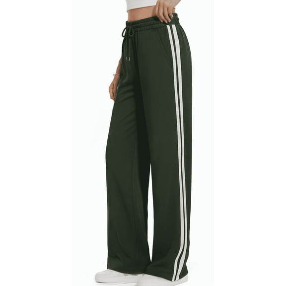 WQD Womens Yoga Sweatpants Joggers Wide Leg High Waisted Lounge Pants Comfy Workout Loose Pants with Pockets