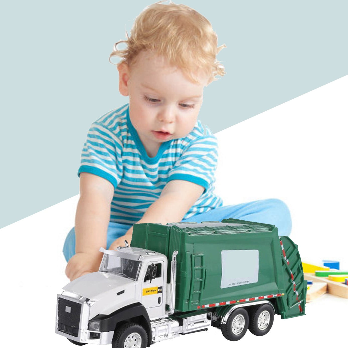 WQJNWEQ 4 Pack Friction Powered Construction Vehicle Toys, Toy Trucks
