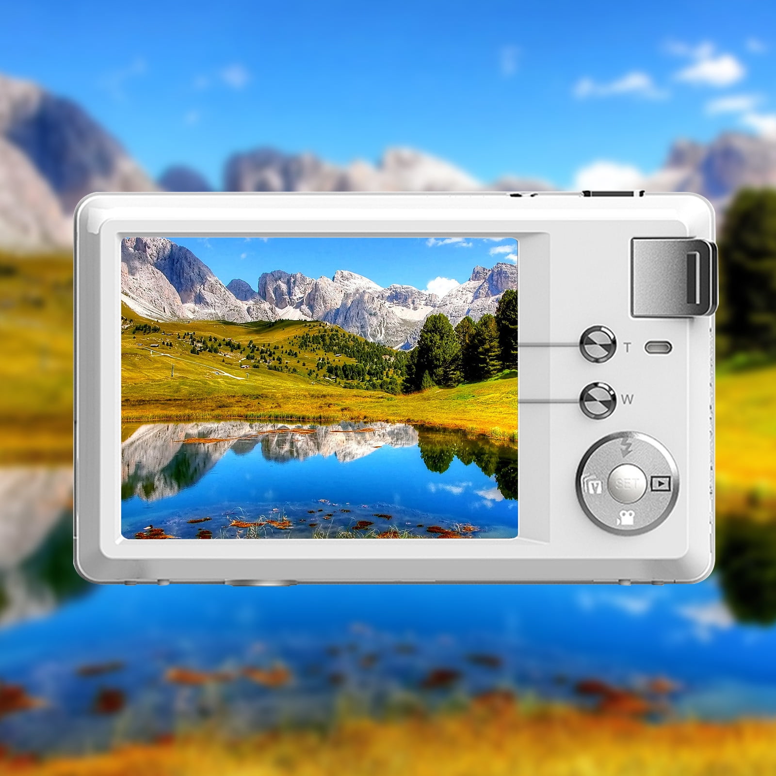 WQJNWEQ 4K HIgh Definition 3 Inch Single Camera Large Screen Digital