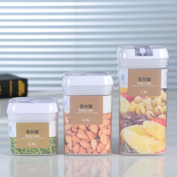 WQJNWEQ Clear Plastic Airtight Food Storage Containers (3 Count)
