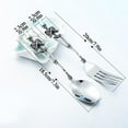 thumbnail image 1 of WQJNWEQ Creative Titanium Steel Skeleton fork Spoon fork Spoon Western Tableware, 1 of 5