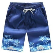 WQJNWEQ Clearance Fast-drying Men's Color Shorts Swimming Beach Shorts Flower Surfboard Shorts Swi