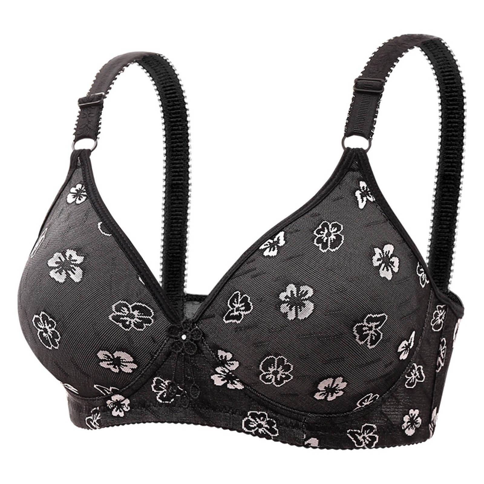 WQJNWEQ Clearance Floral Print Padded Bralette for Women Plus Size ...