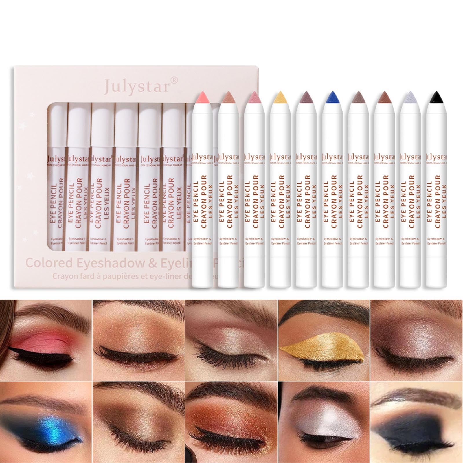 WQJNWEQ Clearance Matte Eye Shadow Stick Set Box Top Beauty Eye Shadow