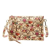 WQJNWEQ Clearance New Printing Owl Tote Bags Women Shoulder Bag Handbags Postman Package