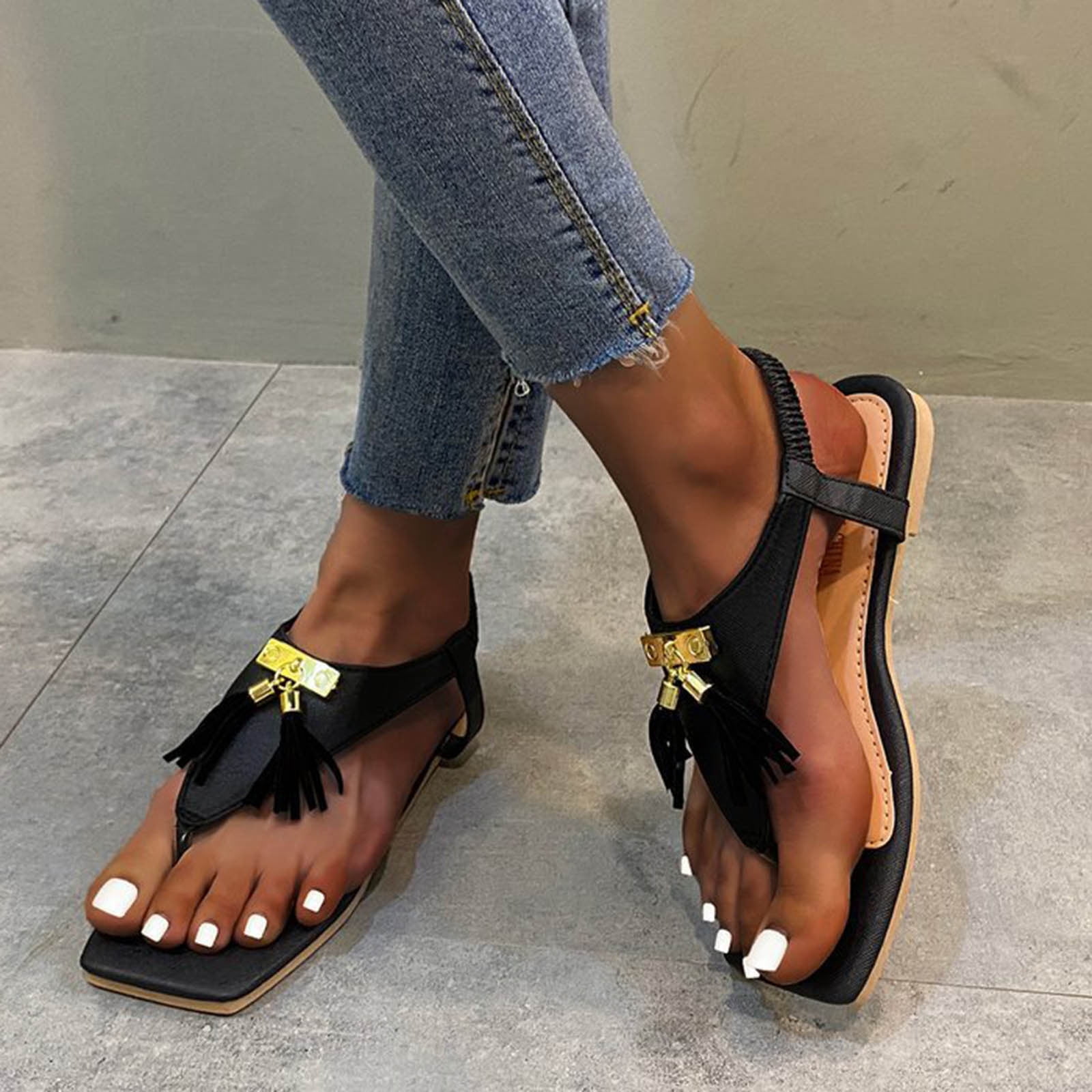 WQJNWEQ Clearance Sandals for Women ladies Summer Sandals Fashion ...