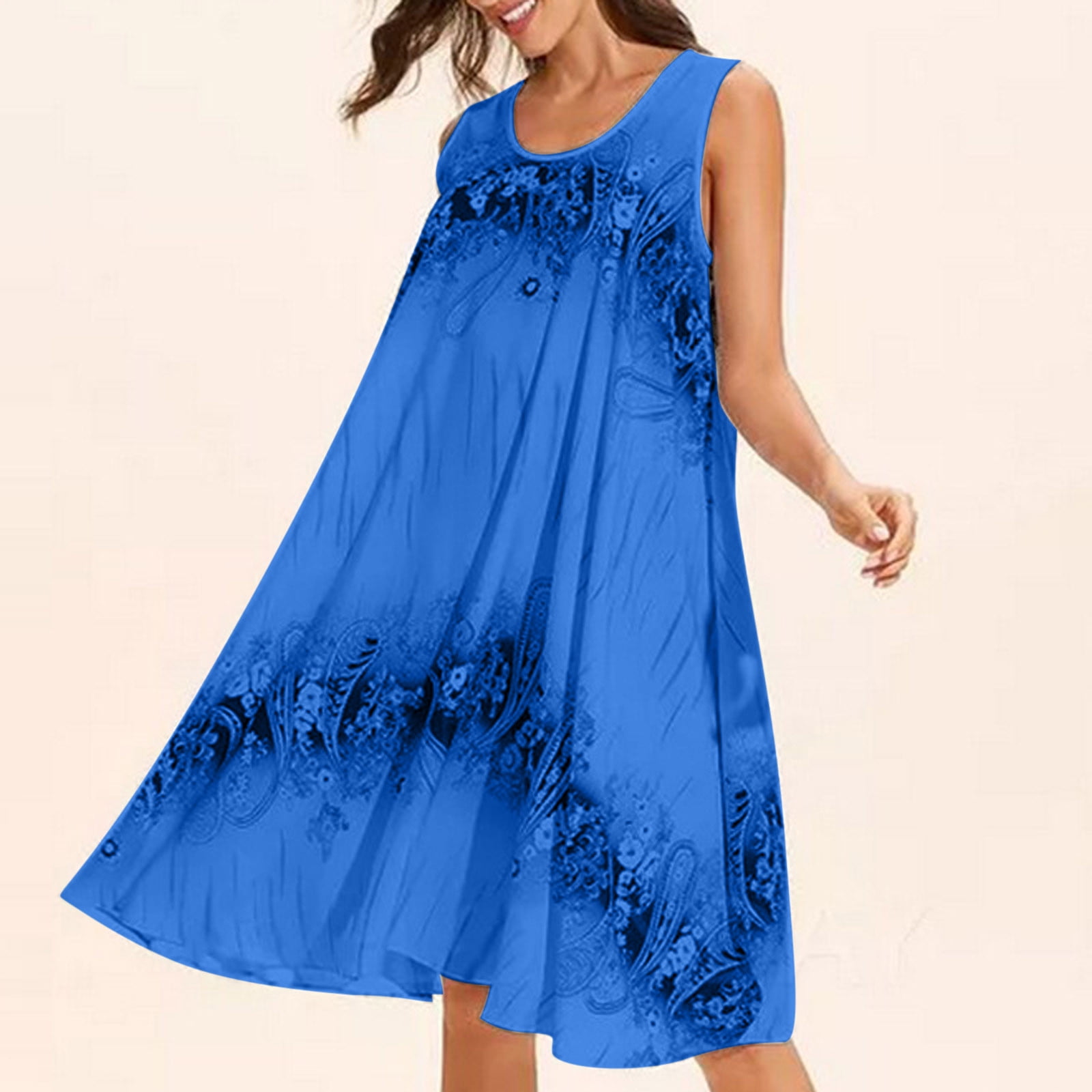WQJNWEQ Clearance Summer Dresses For Women 2023 Women'S Plus Size