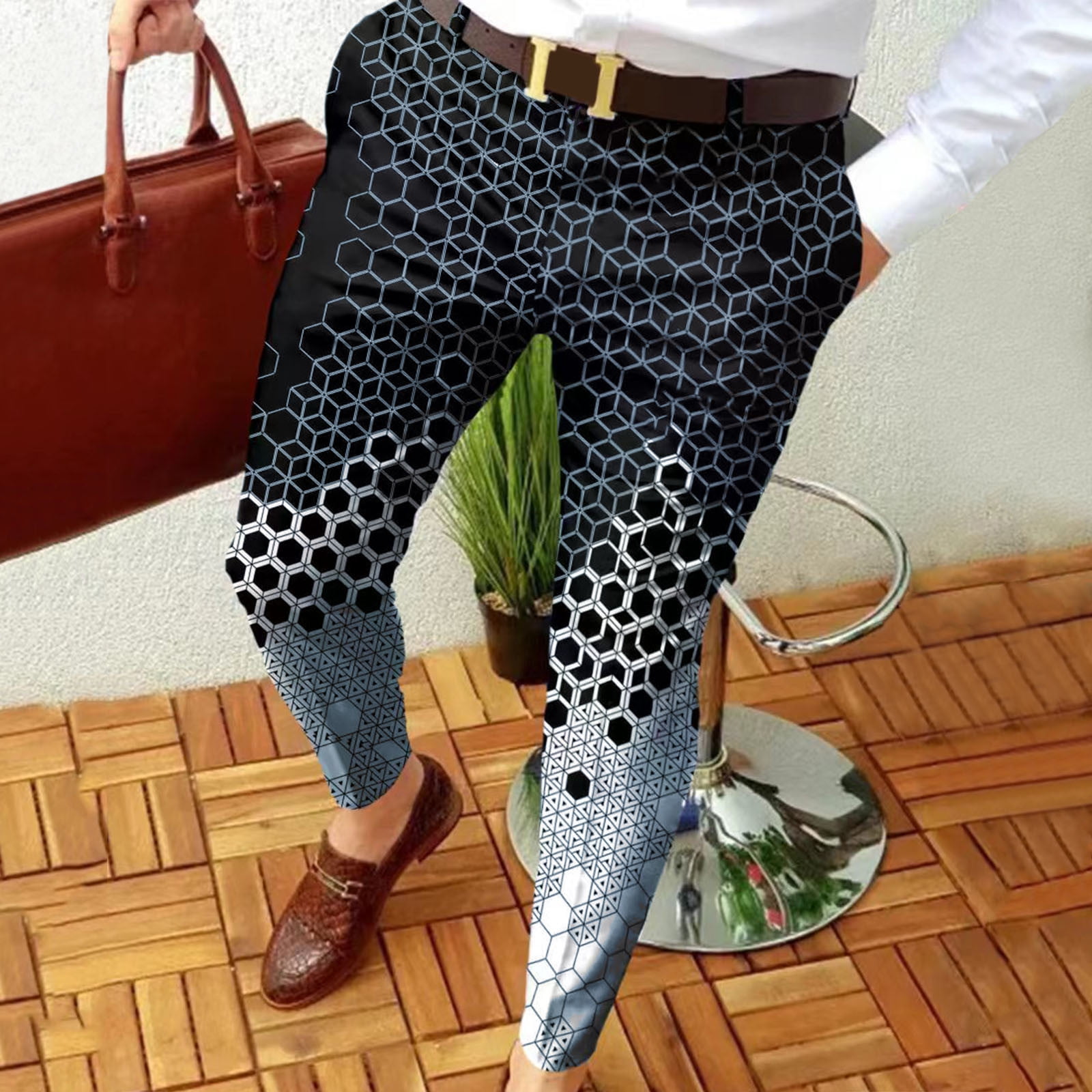 Casual College Print Patchwork Regular Speaker Full Print Bottoms Casual College Print Patchwork Regular Speaker Full Print Bottoms