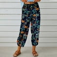 thumbnail image 1 of WQJNWEQ Elastic Waist Pants for Women Wide Legs Sales Fashion Misses Summer Casual Loose Cotton and Linen Pocket Solid Jeans Pants, 1 of 5