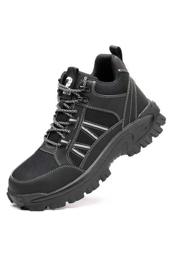 Men's Tooling Shoes Anti-smashing And Anti-piercing Mid-cut Work Shoes Shoes Solid Male Fall on Sale