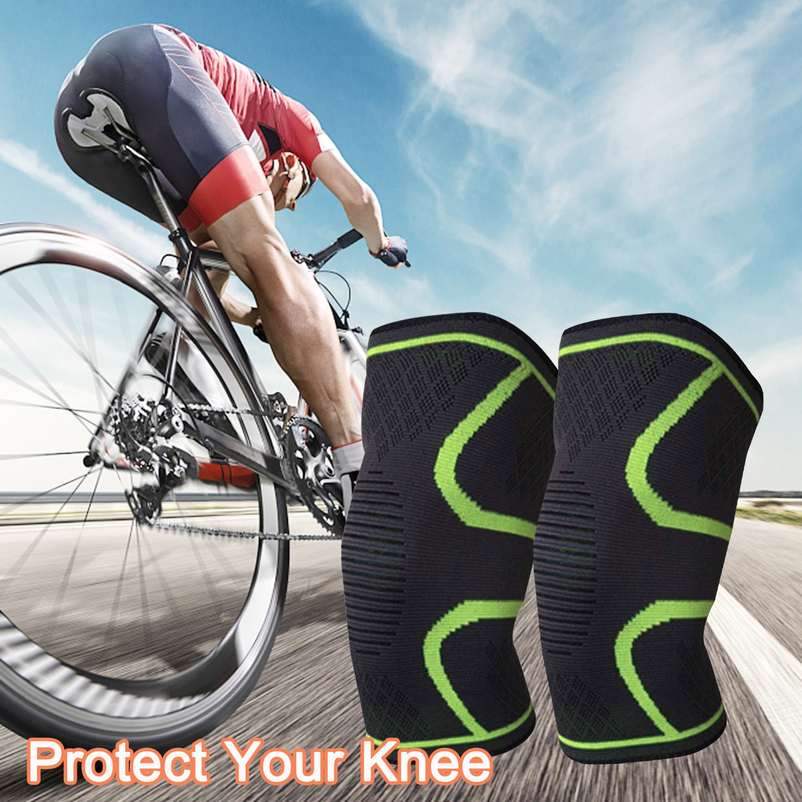 Non-Slip Knee Brace Soft Knee Pads Breathable Knee Compression Sleeve for  Dance Wrestling Volleyball Basketball Running Football Jogging Cycling