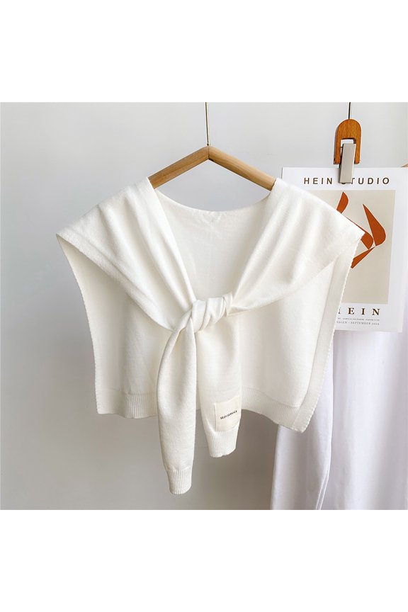 Scarf for Women Valentine's Day Solid Color Knitted Outwear Shawl Winter False Collar Decorative Kangshi Lap Shoulder Fashion Gift