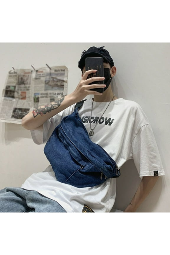 School Supplies Denim Shoulder Bag for Women Men Ho-bo tote Bag Casual Bag Retro Crossbody Bag Large Capacity Purse Fall on Sale