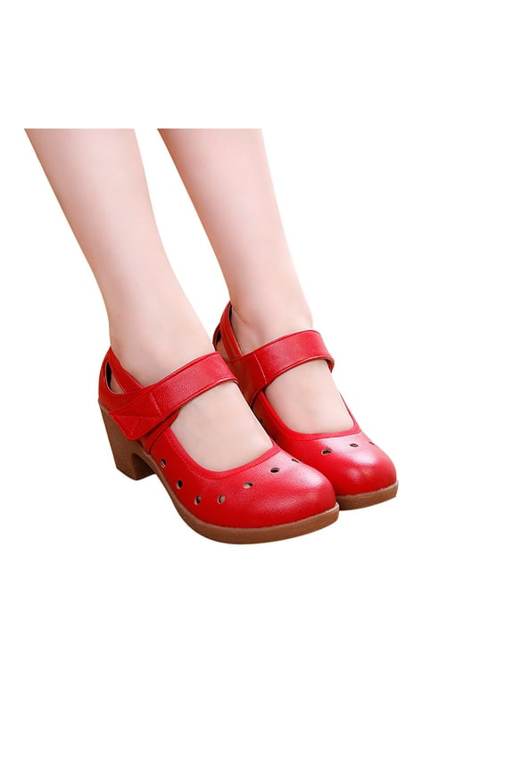 Shoes Women Casual High Heels Thick Heels Sandals Shoes Fall Sale