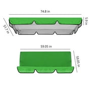WQJNWEQ Swing Waterproof Oxford Cloth Canopy, Garden Swing Seat Replacement Canopy, Double Swing Replacement Canopy, Outdoor Patio Ham-Mock Swing Seat Cover