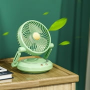 WQJNWEQ USB Desk Fan,With Night Light Function, 3 Speeds Desktop Table Fan, Plug In Power Fan, Rotation Strong Wind, Quiet Personal Small Fan For Home Desktop