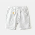 thumbnail image 1 of WQNVRNR Boys Cargo Shorts- Pockets Elastic Waist Soft Casual Summer Shorts White Size 4 Years, 1 of 3