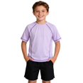 thumbnail image 1 of WQNVRNR Boys&Girls Athletic T-Shirt- Quick Dry Breathable Crewneck Yoga Unisex Kids Short Sleeve Tee Purple Size 12, 1 of 7